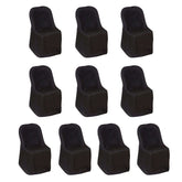 10 Pack Polyester Chair Covers for Folding Chairs Black - Wrinkle-Free Stain-Resistant Slip-On Slipcovers
