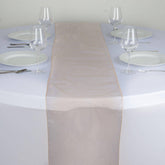 10 Pack Sheer Organza 14"x108" Table Runners Peach - Soft and Lightweight Table Accent