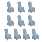 10 Pack Spandex Chair Covers for Banquet Chairs Dusty Blue - Durable Reusable Stretch Slip-On Covers