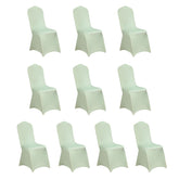 10 Pack Spandex Chair Covers for Banquet Chairs Sage Green - Durable Reusable Stretch Slip-On Covers