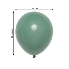 25 Pack 12" Olive Green Double Stuffed Prepacked Latex Balloons