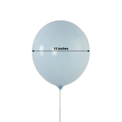 50 Pack Matte Pastel Ice Blue Biodegradable Balloons 12", Round Eco-friendly Thick Latex Party Balloons