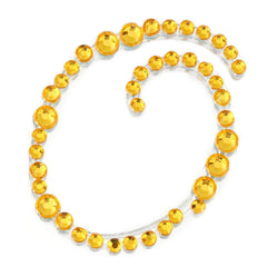 12 Pack 1.5" Gold Rhinestone Monogram Letter Jewel Sticker Self Adhesive DIY Diamond Decor - O