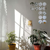 12 Pack Round Acrylic Mirror Wall Stickers, 6" Removable Wall Decals For Home Decor