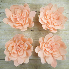 4 Pack 16" Blush Real-Like Soft Foam Craft Daisy Flower Heads