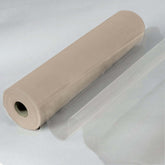 18"x100 Yards Taupe Tulle Fabric Bolt, Sheer Fabric Spool Roll For Crafts