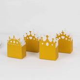 20-Pack Cardstock Favor Boxes Gold Glitter Princess Crown Design - Regal Fantasy Fairytale InspiredTreat Bags for Wedding Birthday Baby Shower Decorations 3.5"x 2"x 5"