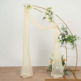 20ft Cream Gauze Cheesecloth Fabric Wedding Arch Drapery, Window Scarf Valance, Boho Decor Arbor Curtain Panel