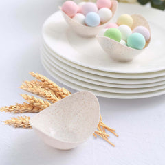 24-Pack Mini Wheat Straw Fiber Dessert Cups Biodegradable Eco-Friendly - Perfect for Ice Cream 3"