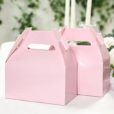 25 Pack Candy Gift Tote Gable Boxes, Blush Party Favor Treat Boxes - 6"x3.5"x7"