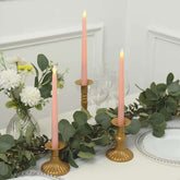 3-Pack LED Decorative Lighting Warm Flickering Blush - Flameless Taper Candles 11"