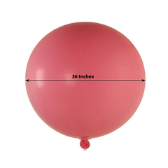 5 Pack Large Matte Pastel Pink Biodegradable Balloons, 36" Round Eco-friendly Thickened Latex Party Balloons