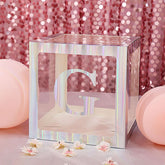 4 Pack 5" Iridescent Alphabet Stickers Banner, Customizable Stick on Letters - G