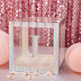 4 Pack 5" Iridescent Alphabet Stickers Banner, Customizable Stick on Letters - J