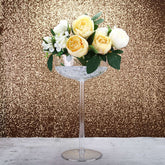 4-Pack Plastic Flower Vases Champagne Glass Design Clear - Fillable Long Stem Centerpieces for Events 18"