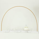 4ftx6ft Gold Metal Over-The-Table Rod Stand with Clamps, Round Top Balloon Arch Flower Stand for Wedding and Party Decorations