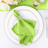 5 Pack Polyester 17"x17" Napkins Apple Green - Durable & Wrinkle Resistant Dinner Napkins