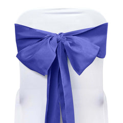 5 Pack Polyester Chair Sashes Royal Blue 6"x108"
