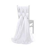 5 Pack Chiffon Chair Sashes White - Soft & Lightweight Designer Chair Bows for Stylish DIY Chair Accents 22"x78"