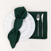 5 Pack Scuba 20"x20" Napkins Hunter Emerald Green - Durable & Reusable Dinner Napkins