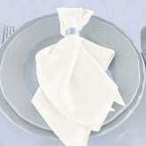 5 Pack Scuba 20"x20" Napkins Ivory - Durable & Reusable Dinner Napkins