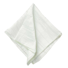 5 Pack Taffeta 20"x20" Napkins Ivory - Accordion Crinkle Dinner Napkins