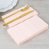 50-Pack Paper Napkins Blush - Soft Disposable 2-Ply Dinner Napkins for Weddings