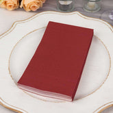 50-Pack Paper Napkins Burgundy - Soft Disposable 2-Ply Dinner Napkins for Weddings