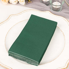 50-Pack Paper Napkins Hunter Emerald Green - Soft Disposable 2-Ply Dinner Napkins for Weddings