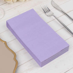 50-Pack Paper Napkins Lavender Lilac - Soft Disposable 2-Ply Dinner Napkins for Weddings