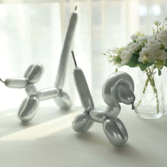 50 Pack Assorted Metallic Silver Long Latex Balloons For Twisting Magic, Animal Modelling Party Balloons