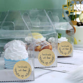 500Pcs 1.5” Handmade with Love Olive Branch Stickers Roll, Cookie and Bakery Box Labels - Round