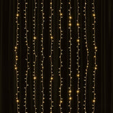 5ftx8ft Warm White 192 LED Icicle Curtain Fairy String Lights with 8 Modes