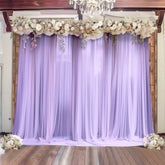 Lavender Lilac Sheer Backdrop Drape – 5ft x 14ft Wedding Arch & Ceiling Decor Panel, Wrinkle Free with Soft Shimmer