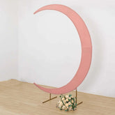 7.5ft Dusty Rose Spandex Crescent Moon Wedding Arch Cover, Custom Fitted Chiara Backdrop Stand Cover