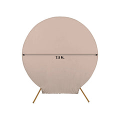 7.5ft Nude Round Spandex Fit Party Backdrop Stand Cover
