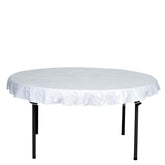 Vinyl Tablecloth Clear Eco-Friendly Round - Reliable PVC Tablecloth 70" 10 Mil Thick