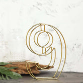 8" Tall Gold Freestanding 3D Decorative Metal Wire Numbers, Wedding Table Numbers -9