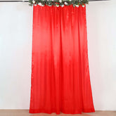 8ftx10ft Red Satin Event Curtain Drapes, Backdrop Event Panel