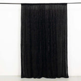 Black Crushed Velvet Backdrop Curtain – 8ft x 8ft Event Drape with Rod Pocket, Privacy Panel for Photo Booths & Events