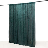 Hunter Emerald Green Crushed Velvet Backdrop Curtain – 8ft x 8ft Event Drape with Rod Pocket, Privacy Panel for Photo Booths & Events