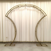 7ft Gold Double-Curved Metal Arch Frame – Backdrop, Balloon & Flower Arrangement Display Stand