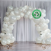 Set of 110 Pearl White Balloon Garland Kit – Biodegradable Extra Strong Latex Balloons for Party Arch Décor