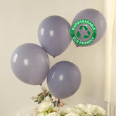 50 Pack Matte Pastel Serenity Blue Biodegradable Balloons 12", Round Eco-friendly Thick Latex Party Balloons