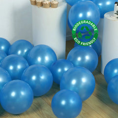 50 Pack Royal Blue Biodegradable Balloons, 12" Thickened Extra Strong Eco-friendly Latex Helium Party Balloons