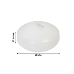 12 Pack 3" White Floating Candles, Unscented Dripless Wax Discs for Centerpieces