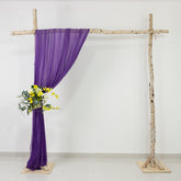 Purple Sheer Backdrop Drape – 5ft x 14ft Wedding Arch & Ceiling Decor Panel, Wrinkle Free with Soft Shimmer