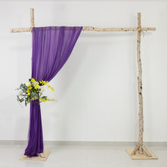 Purple Sheer Backdrop Drape – 5ft x 14ft Wedding Arch & Ceiling Decor Panel, Wrinkle Free with Soft Shimmer