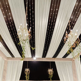 Ivory Sheer Backdrop Drape – 5ftx32ft Wedding Arch & Ceiling Decor Panel, Wrinkle Free with Soft Shimmer
