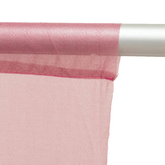 Sheer Backdrop Curtain Panel 5ft × 10ft Mauve Cinnamon Rose – Wedding Arch Drape with Rod Pocket